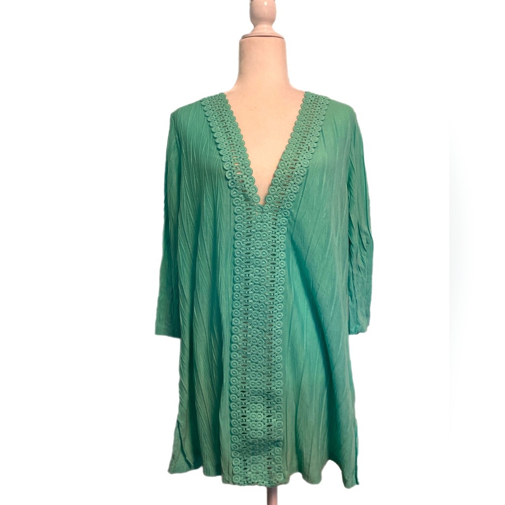 Catalina kimono swim coverup aqua size L